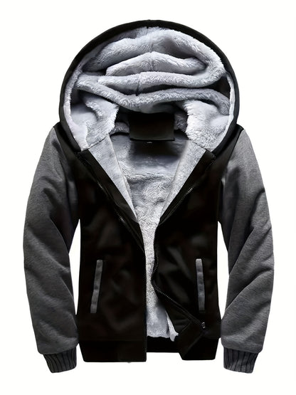 Winter Jacket Men's Fleece Casual Cardigan Autumn And Winter Warm Hooded Thick Jacket 2023 New Trend