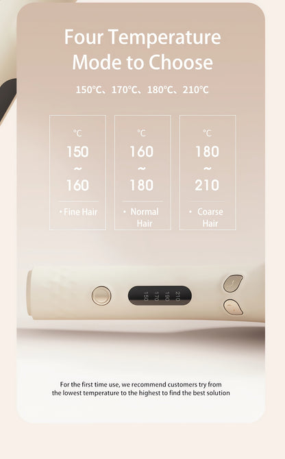 Genai Automatic Hair Curler: 28mm Barrel, 4 Temperature Settings, Negative Ion Generator, Intelligent Timer & Sensor, Auto Shut-Off for Safety