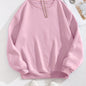 Fashion Casual Sports Round Neck Sweatshirt, Solid Color Active Pullover Tops, Women's Tops