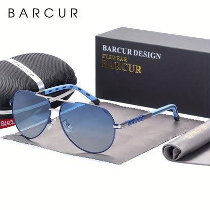 BARCUR Vintage Men's Glasses Men Polarized Coating Classic Sun Glasses Women Shade Male Driving Accessories Eyewear With Original Package
