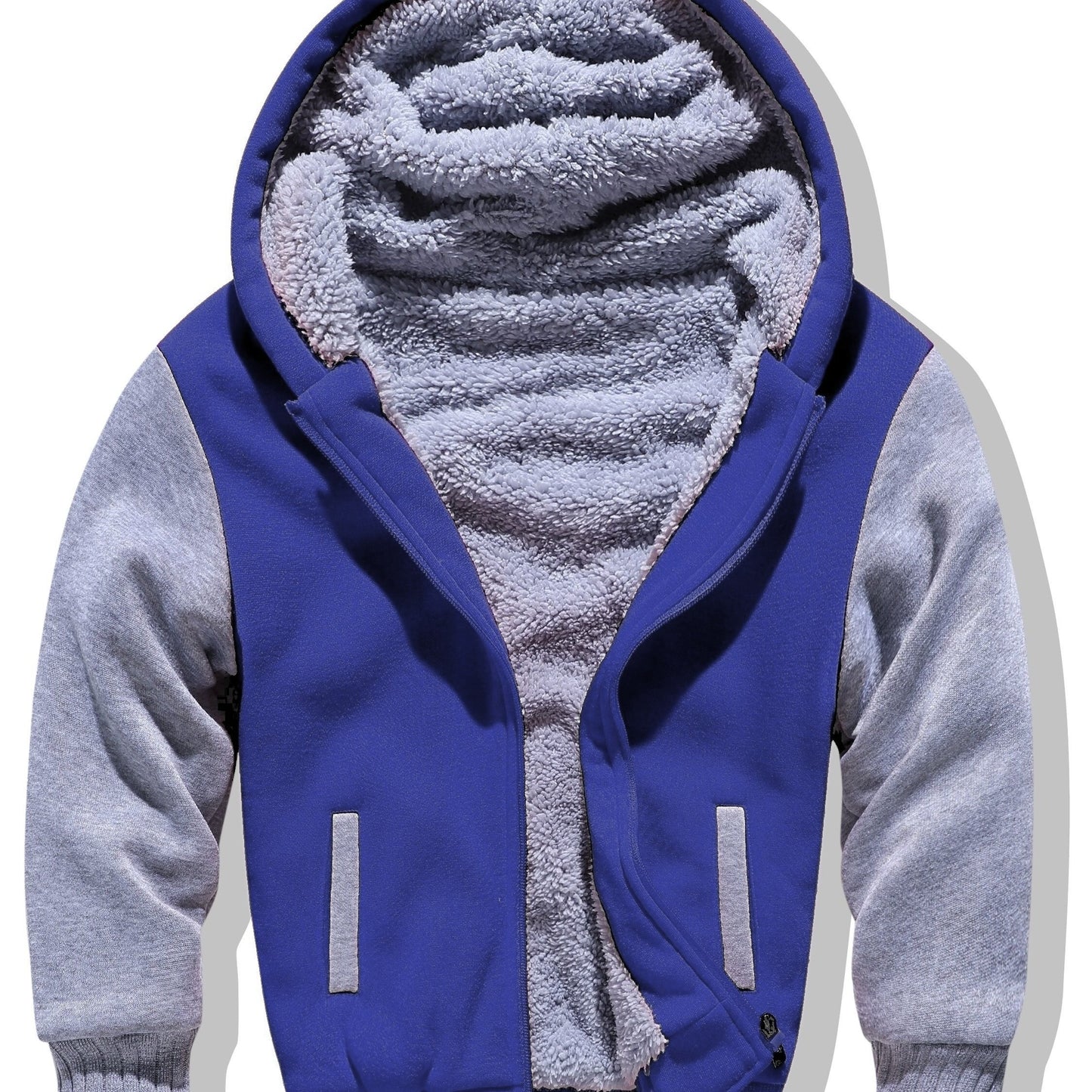 Boys Sherpa Lined Hoodie Kids Fleece Sweatshirt Full Zip Hooded Jacket