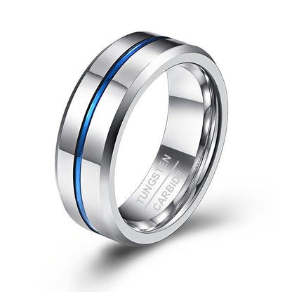 A Minimalist Men's Ring Made Of Tungsten Steel, Perfect As A Gift