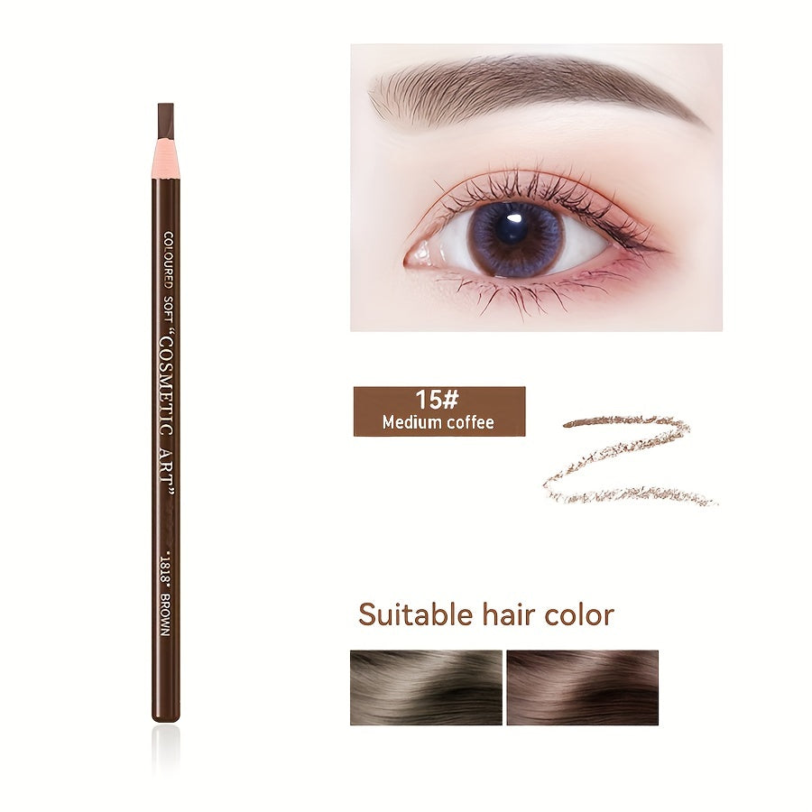 All-Day Waterproof Eyebrow Pencil - Hassle-Free, No Sharpen, Tear-Off, Refillable Design for All Skin Types