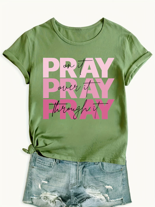 Graphic Sports Short Sleeve T-shirts, Color Letter Print Casual Sports Slim Tops For Running, Women's Summer Tops