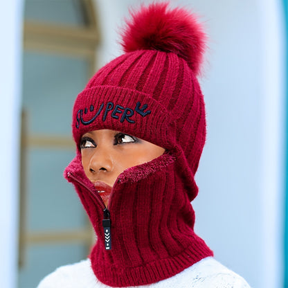 1pc one-piece Warm Knitted Hat with Fleece Lining for Men and Women - Perfect Gift for Winter