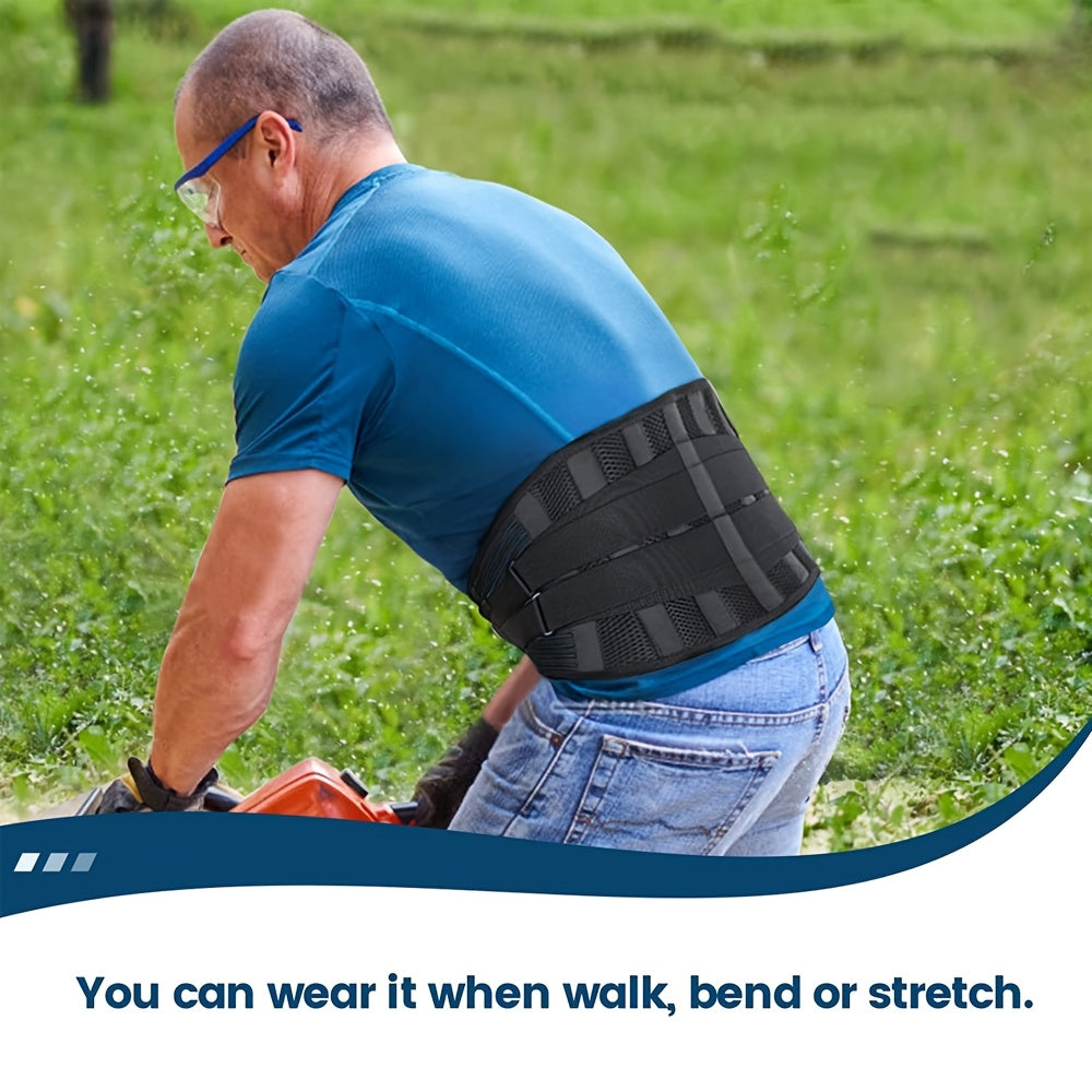 Anti-Skid Design Back Brace, Back Support Belt For Women & Men, Breathable Lower Back Brace With Lumbar Pad