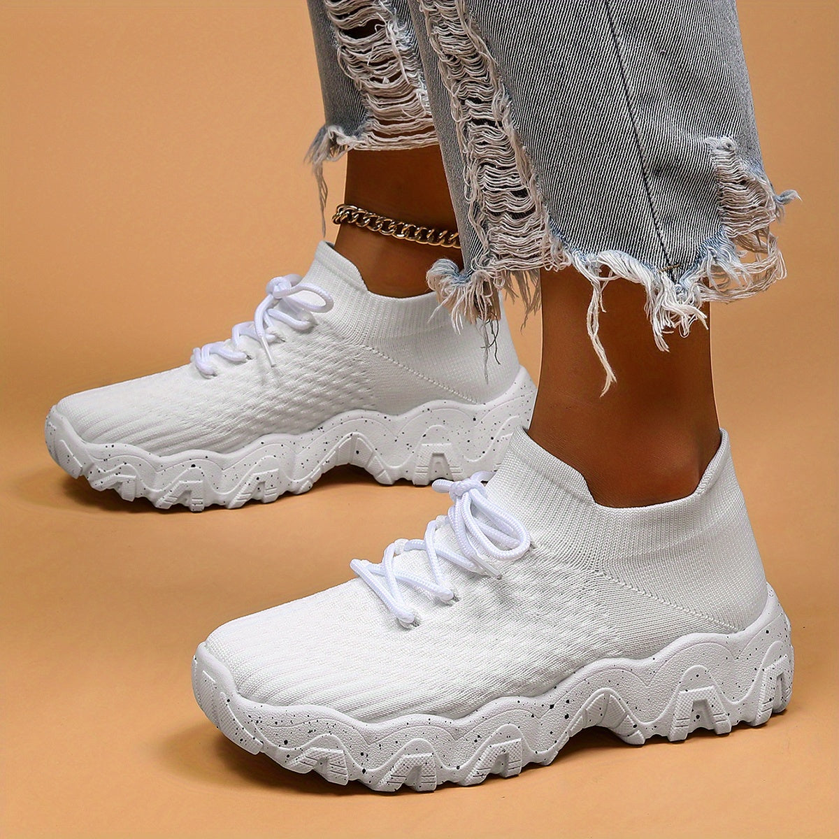 Thick Sole Shock Absorption Octopus Sneakers, Mesh Breathable Non Slip Running Shoes, Wear Resistance Sport Shoes For Running Walking Jogging