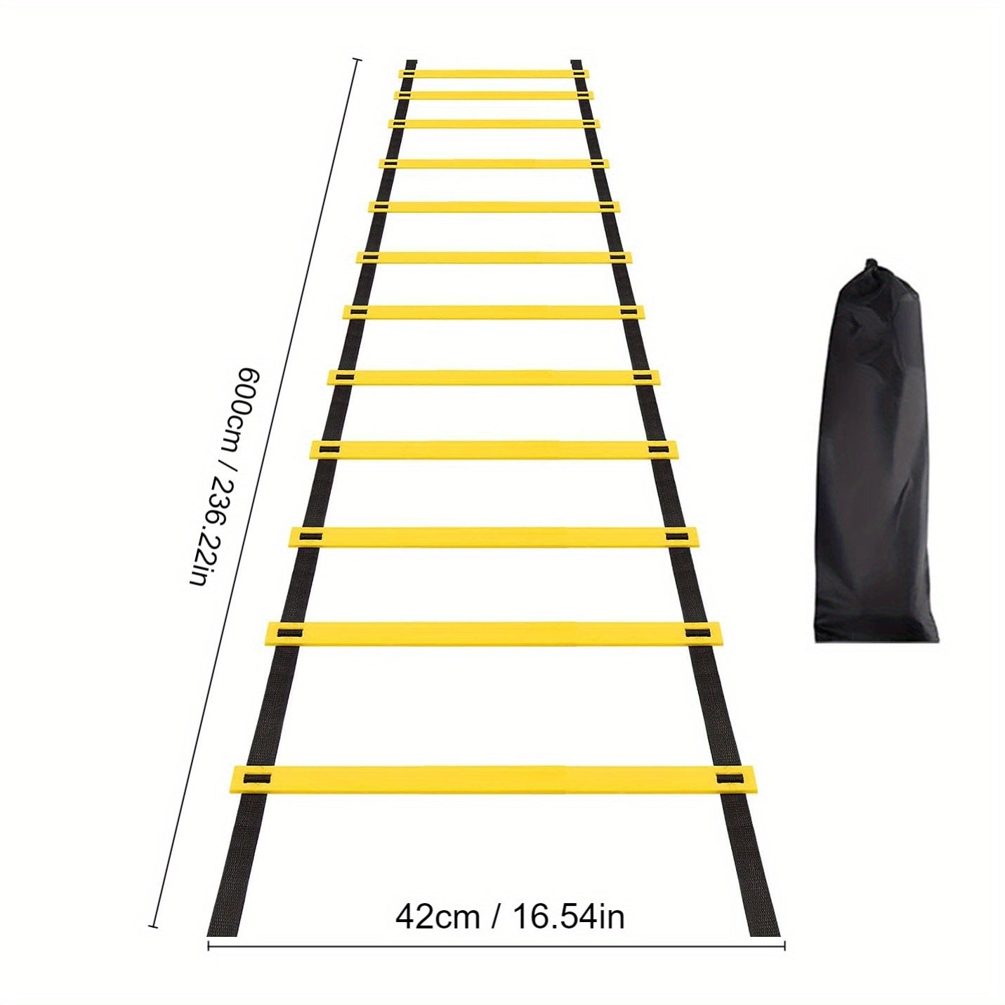 Agility Ladder With Storage Bag Speed Training Equipment With Storage Bag, Football Soccer Fitness Feet Training Training Ladder