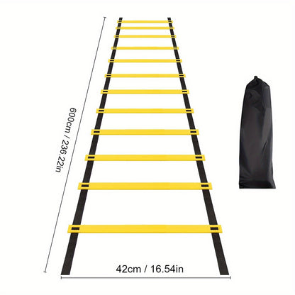 Agility Ladder With Storage Bag Speed Training Equipment With Storage Bag, Football Soccer Fitness Feet Training Training Ladder