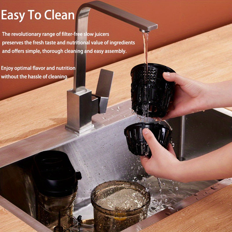 1pc US Plug Hilton Slow Juicer, Cold Press Juice Extractor Masticating Juicer Fruits And Vagetables Juicer