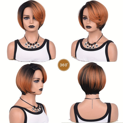 Chic Short Curly Pixie Wig - Synthetic Bob Style for Effortless Glamour - 6 Inch, Ideal for Daily Wear and Instant Makeover