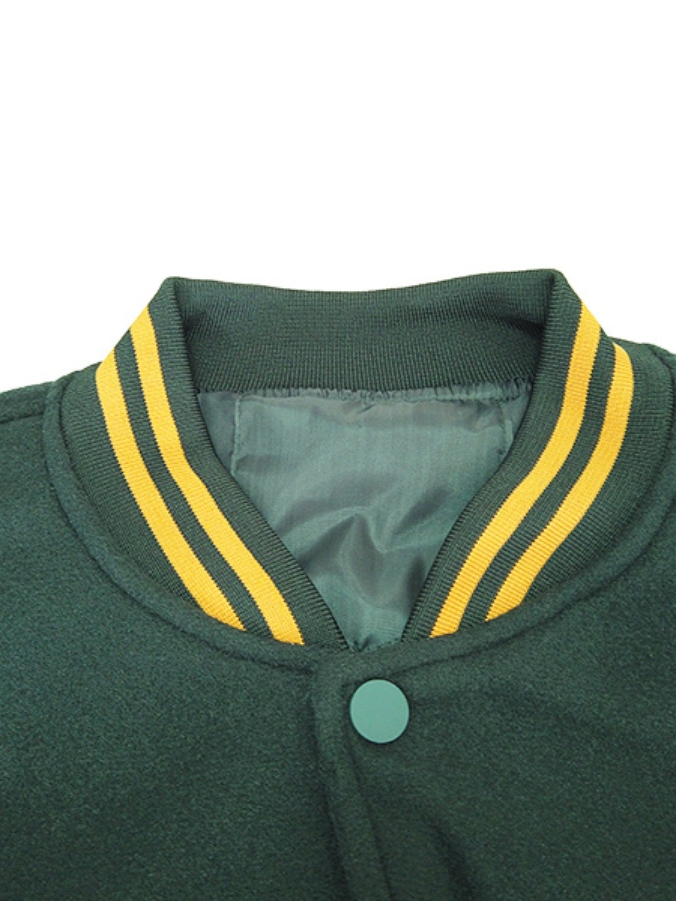 Mens Panda Embroidered Varsity Jacket - Stylish Color Block, Button Up for Spring/Fall - Handcrafted Design, Perfect for School or Casual Wear