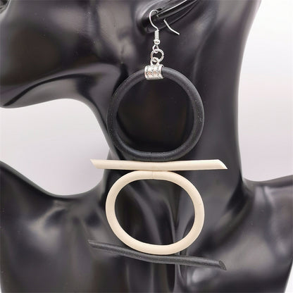 Exaggerated Long Dangle Earrings Bohemian Style Personality Design Rubber Jewelry Unique Party Ear Accessories