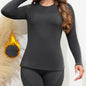 Women's Thermal Long Sleeve Crew Neck Shirt, Solid Color Bottoming Tops, Women's Clothing