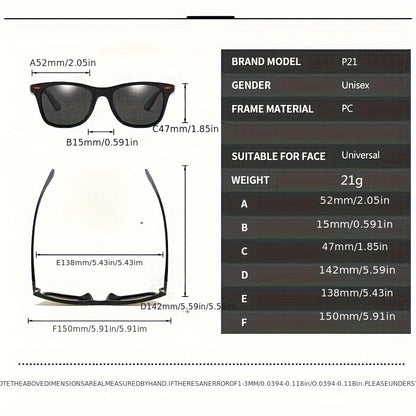 Unisex Square Frame Sports Fashion For Cycling, Fishing, Driving