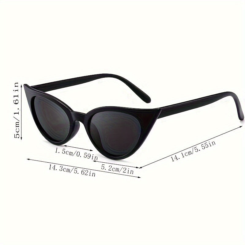 1 Pc Retro Cat Eye Glasses For Women Men Punk Anti Glare Sun Shades For Party Beach Club