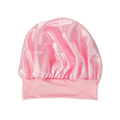 1pc Silky Satin Bonnet for Curly Hair - Wide Band Night Sleep Cap for Girls and Women - Soft and Comfortable Hair Cover for Sleeping and Styling