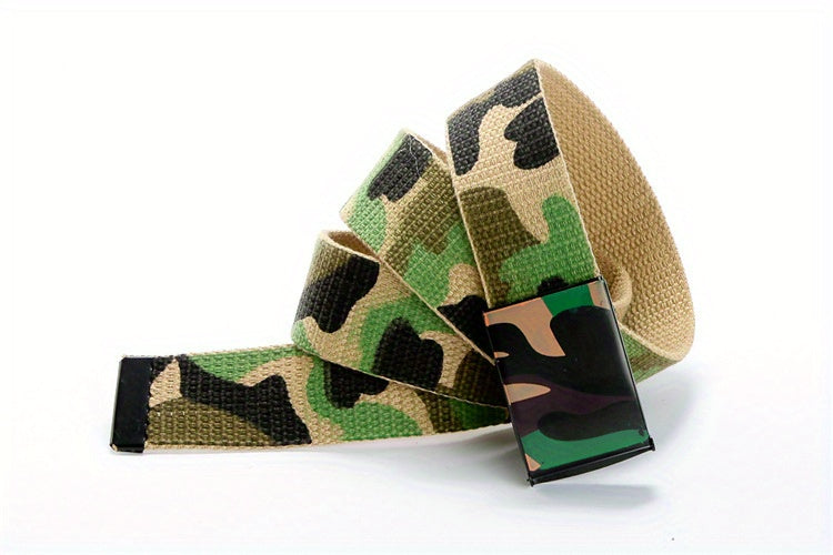 Fashion Camouflage Belt Street Dance Belt Casual Trousers Belt Canvas Belt For Men