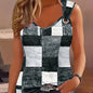 Trendy Colorblock Tank Top - Fashion Patchwork Print, Sleeveless Casual Style - Womens Summer Must-Have Clothing for Sunny Days