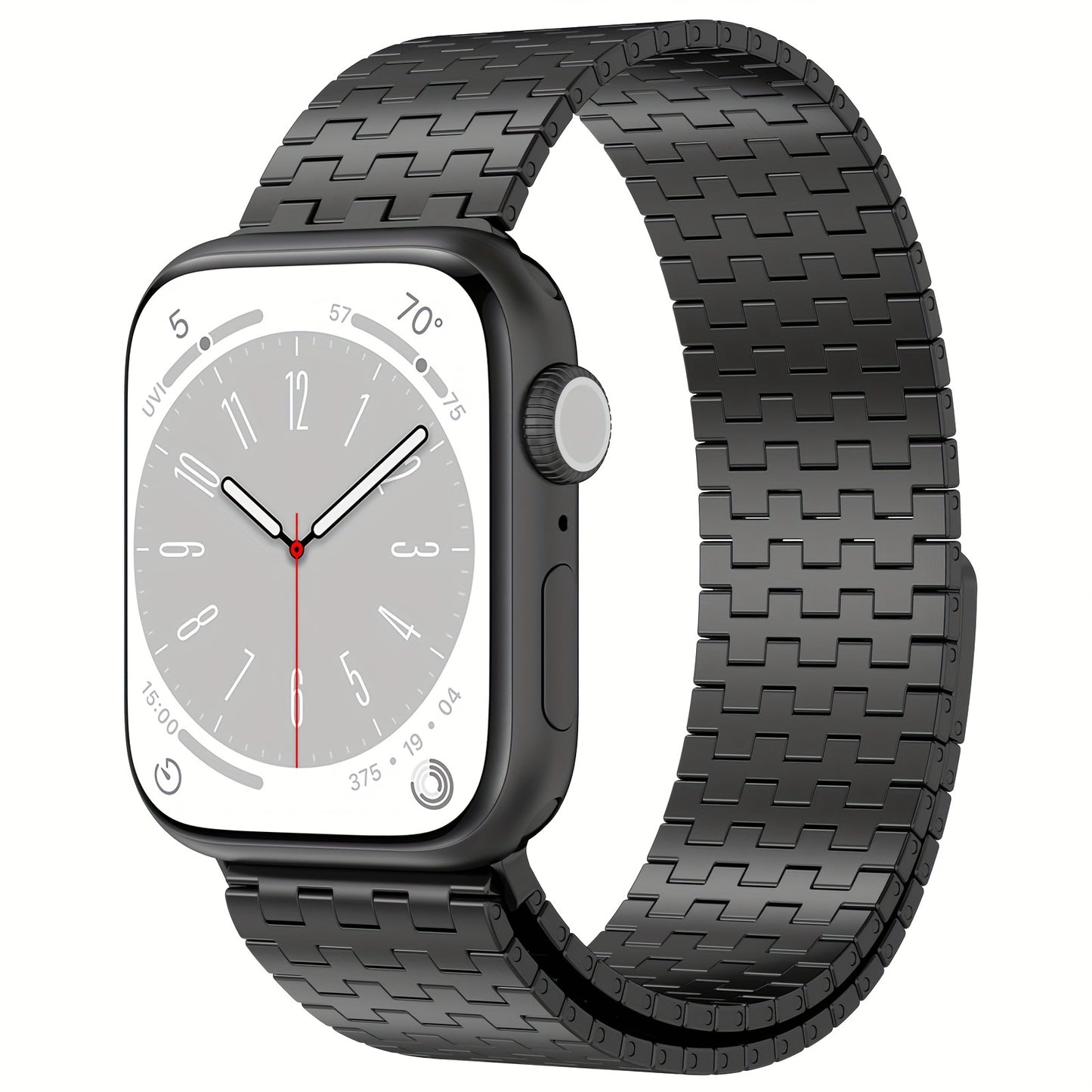 38mm-49mm Adjustable Stainless Steel Magnetic Band - Water-Resistant, Comfortable, Sports-Themed Metal Strap for iWatch Series 1/2/3/4/5/6/7/8 - Compatible with Multiple Models, Durable, and Stylish