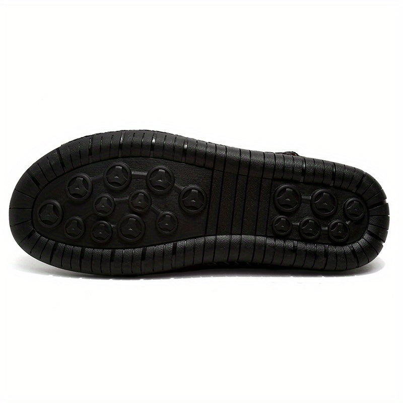 Men's Retro Brown Faux Leather Sandals - Adjustable Hook and Loop Fastener, Non-Slip Rubber Sole, Comfortable Open-Toe Slides for Outdoor Hiking, Trekking, Beach Wear | Spring/Summer/Autumn