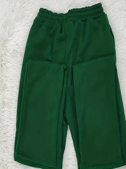 Slant Pockets Drawstring Pants, Casual Loose Pants For Fall & Winter, Women's Clothing