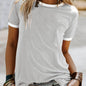 Loose Crew Neck T-shirt, Casual Simple Short Sleeve Summer T-Shirts Tops, Women's Clothing