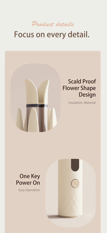 Genai Automatic Hair Curler: 28mm Barrel, 4 Temperature Settings, Negative Ion Generator, Intelligent Timer & Sensor, Auto Shut-Off for Safety