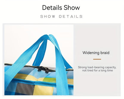 1pc Large Capacity Hanging Storage Bag, Moving Packaging Storage Bag, Waterproof Storage Bag With Zippers & Reinforced Handle, Suitable For Student Back To School