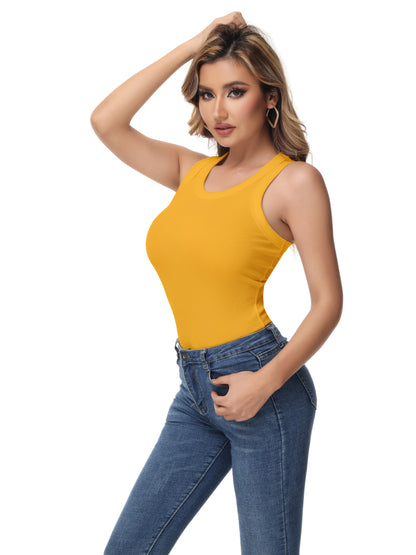 Women Sleeveless Sports Tank Top, Workout Casual Rib Basic Slim Fit Sports Tank Top, Women's Activewear for Koningsdag/King's Day