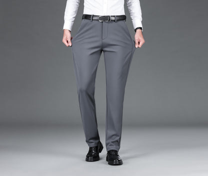 Men's Warm Thick Stretch Dress Pants for Fall/Winter Business Formal Wear