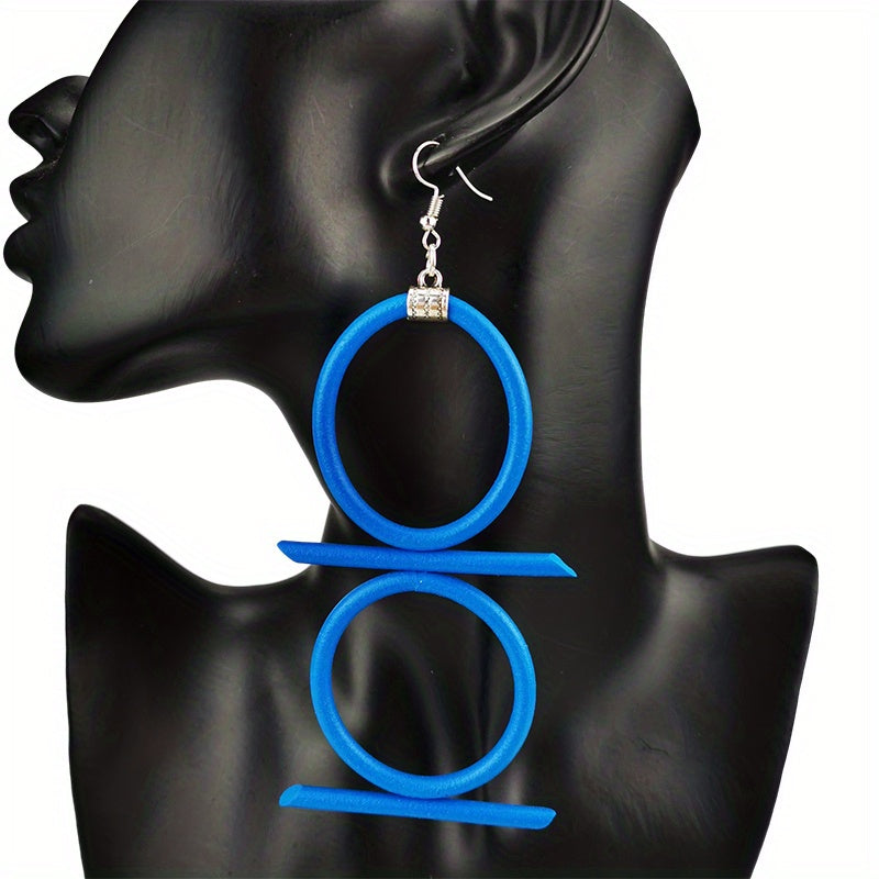 Exaggerated Long Dangle Earrings Bohemian Style Personality Design Rubber Jewelry Unique Party Ear Accessories