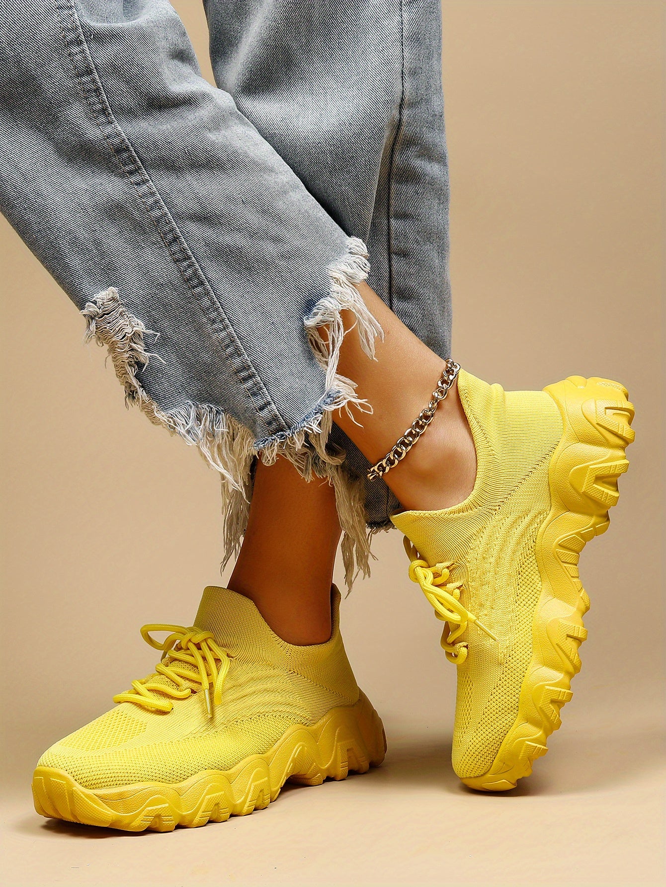 Women'S Casual Sports Sneakers, Striped Low Top Slip-On Shoes with Round Toe, Non-Slip Rubber Sole, Fabric Upper & Inner, All-Season Spring Footwear