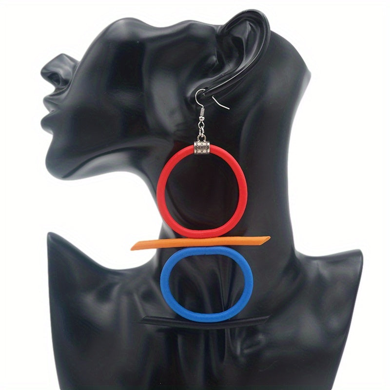 Exaggerated Long Dangle Earrings Bohemian Style Personality Design Rubber Jewelry Unique Party Ear Accessories