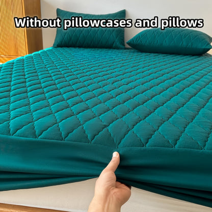 1pc waterproof mattress cover non-slip mattress cover hotel bedroom dormitory mattress protection cover simple solid color