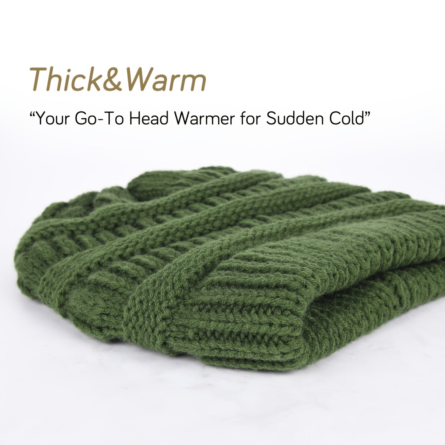 1pc Premium Winter Slouchy Beanie Hat - Soft Satin Lined, Chunky Cable Knit, Warm and Cozy, Ideal Gift for Men, Perfect for Cold Weather, Outdoor Activities, and Casual Daily Wear