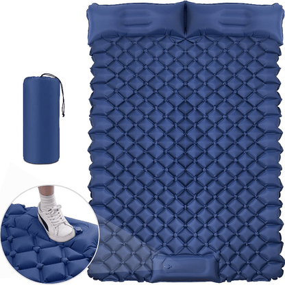 1pc Inflatable Mat, Double Sleeping Mat, Portable Moisture-proof Air Mat For Mountaineering Outdoor Camping Hiking