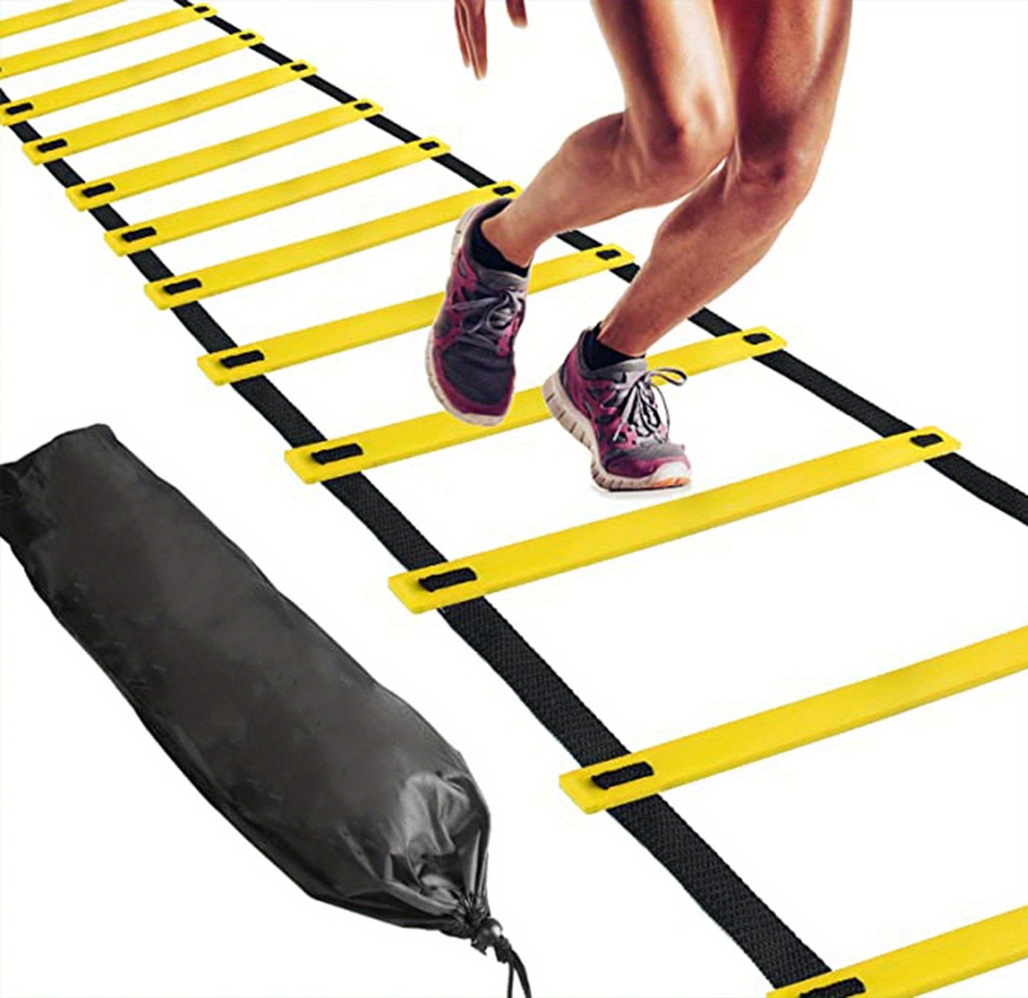 Agility Ladder With Storage Bag Speed Training Equipment With Storage Bag, Football Soccer Fitness Feet Training Training Ladder