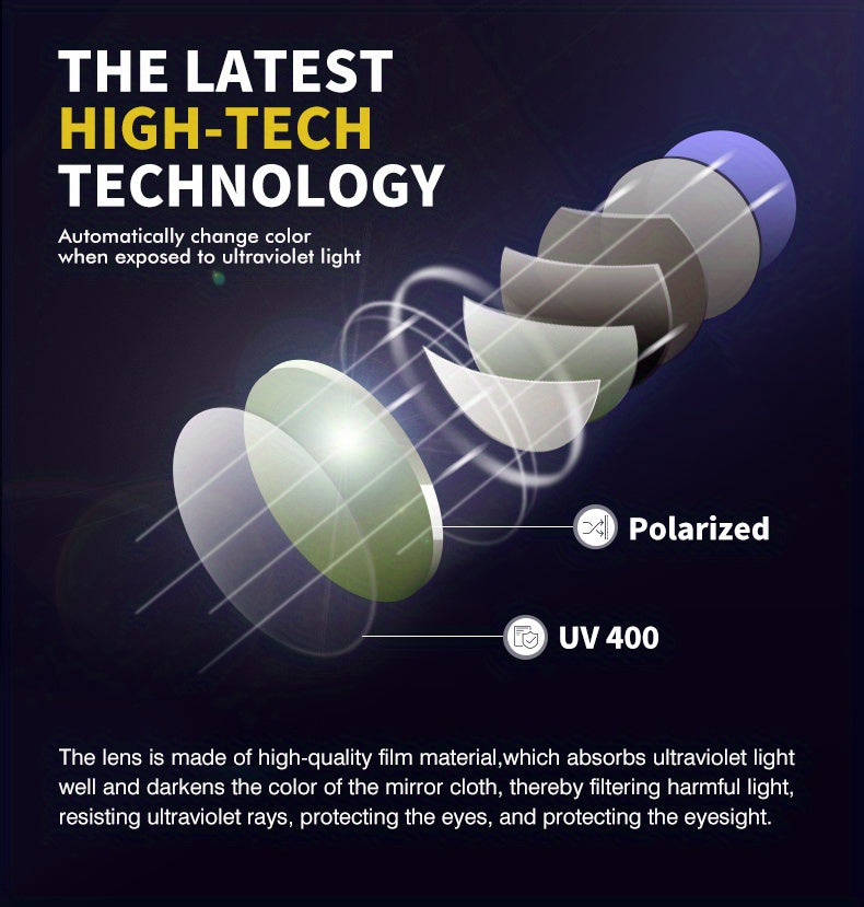 Fashion Design HD Photochromic Sunglasses For Women Polarized Glasses Driving Travel Oversized Ultralight Luxury Ladies Eyewear best gifts for Mother's Day