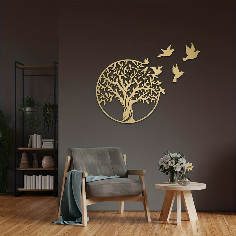 Tree of Life Metal Wall Art - Outdoor Courtyard Decoration and Home Gift for Anniversaries and More