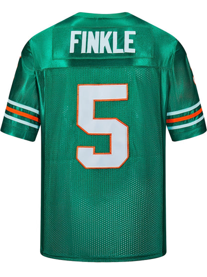 Men's Solid #5 Breathable Rugby Jersey, Active Slightly Stretch V Neck Short Sleeve Uniform American Football Shirt For Training Competition Party