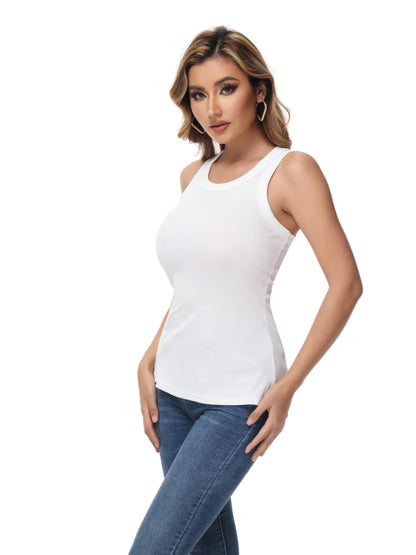 Women Sleeveless Sports Tank Top, Workout Casual Rib Basic Slim Fit Sports Tank Top, Women's Activewear for Koningsdag/King's Day