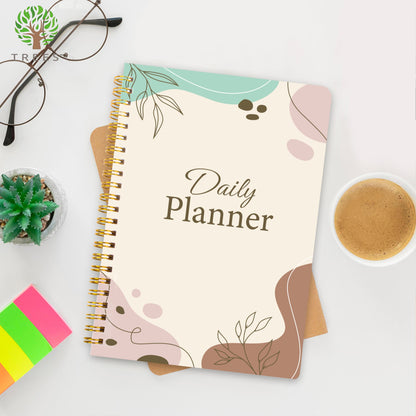 1pc Undated Daily Planner Notebook - Planning Pads with Priorities, Notes, Mood & Water Tracker, To-Do List, and 52 Sheets of 8*5.5 Space for Customized Organization and Goal Setting