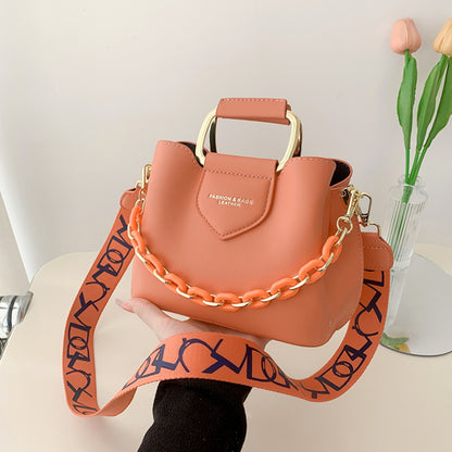 Fashion Top Handle Bucket Bag, Trendy PU Handbag, Women'S Casual Handbag & Shoulder Satchel Purse
