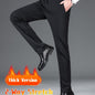 Men's Warm Thick Stretch Dress Pants for Fall/Winter Business Formal Wear