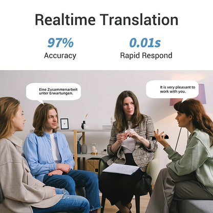 137 Languages Smart Voice Translator: Instant Real-Time Translation,Display of APP translation results,Suitable for most Android/iOS phones