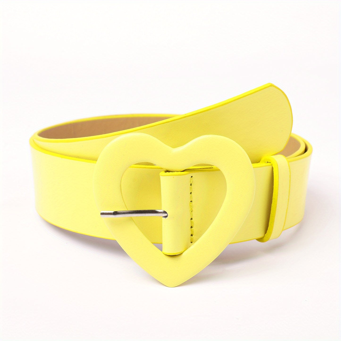 2023 New Pink Wide Belt for Women with Love Buckle and Rose Red Belt Decoration for Hot Girls