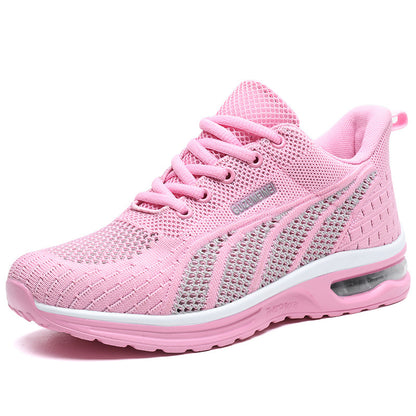 Lightweight Breathable Air Cushion knitted Running Shoes, Women's Footwear
