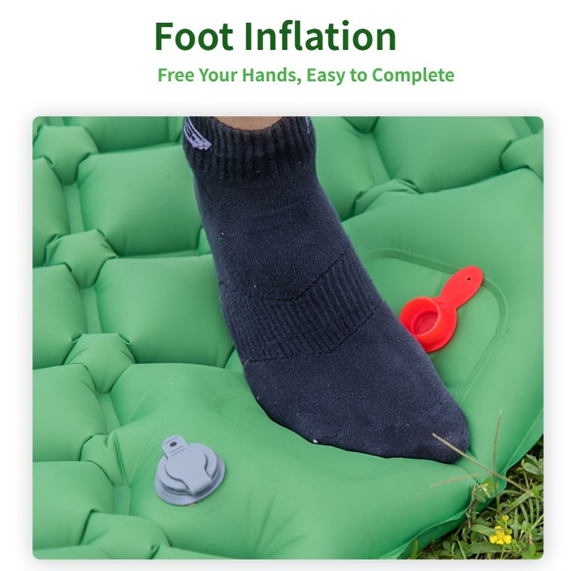 1pc Inflatable Mat, Double Sleeping Mat, Portable Moisture-proof Air Mat For Mountaineering Outdoor Camping Hiking