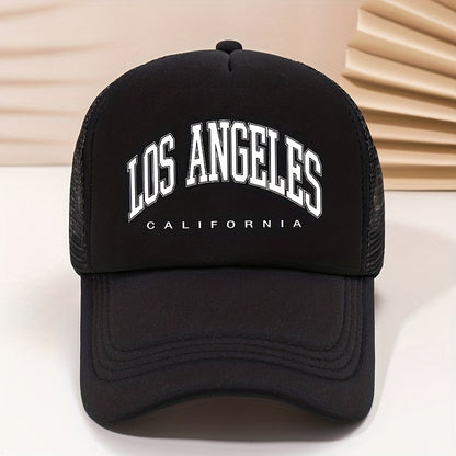 1pc Breathable Summer Fashionable Letter Pattern Baseball Cap, Casual Sun Protection Hat For Men